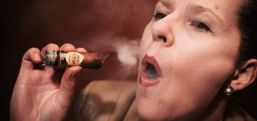 Enjoying smoking a Quai D'Orsay No. 50 cigar