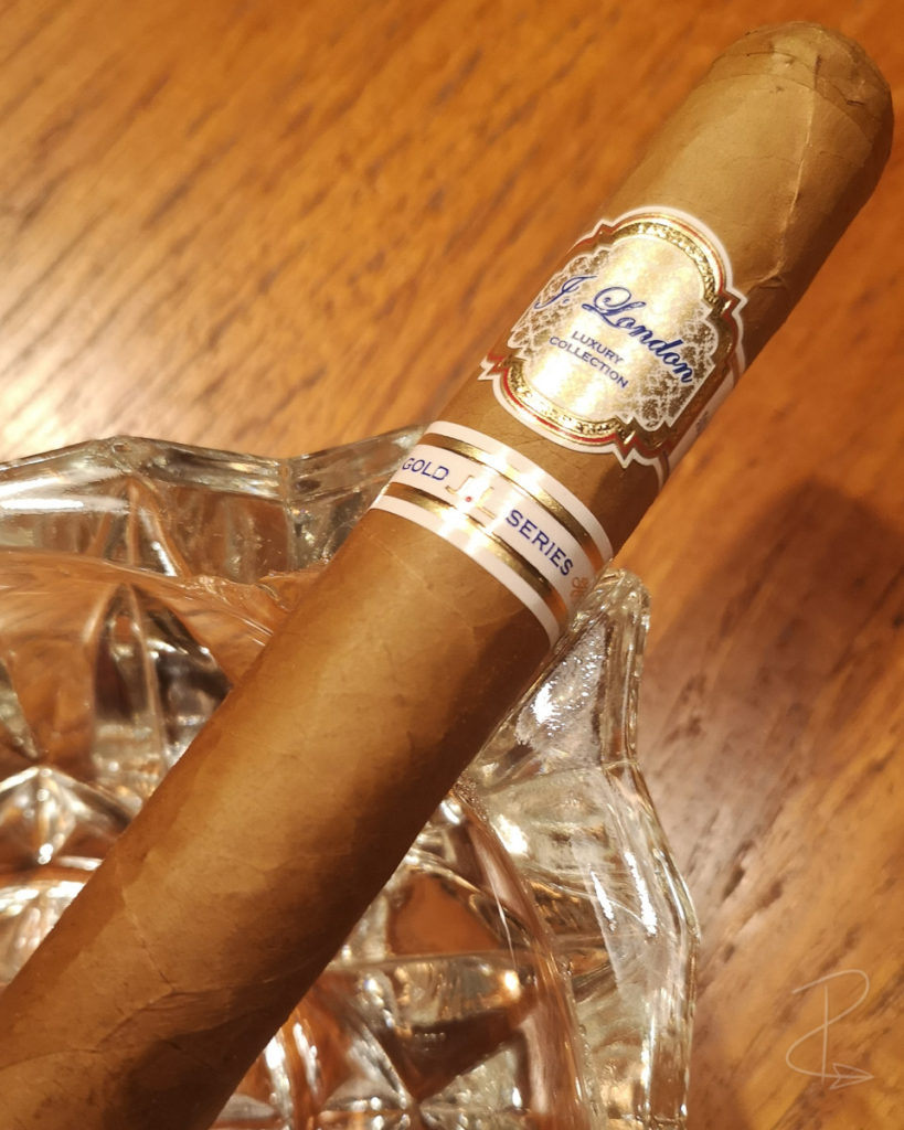 The J London Gold Series Robusto cigar which was a gift from a friend